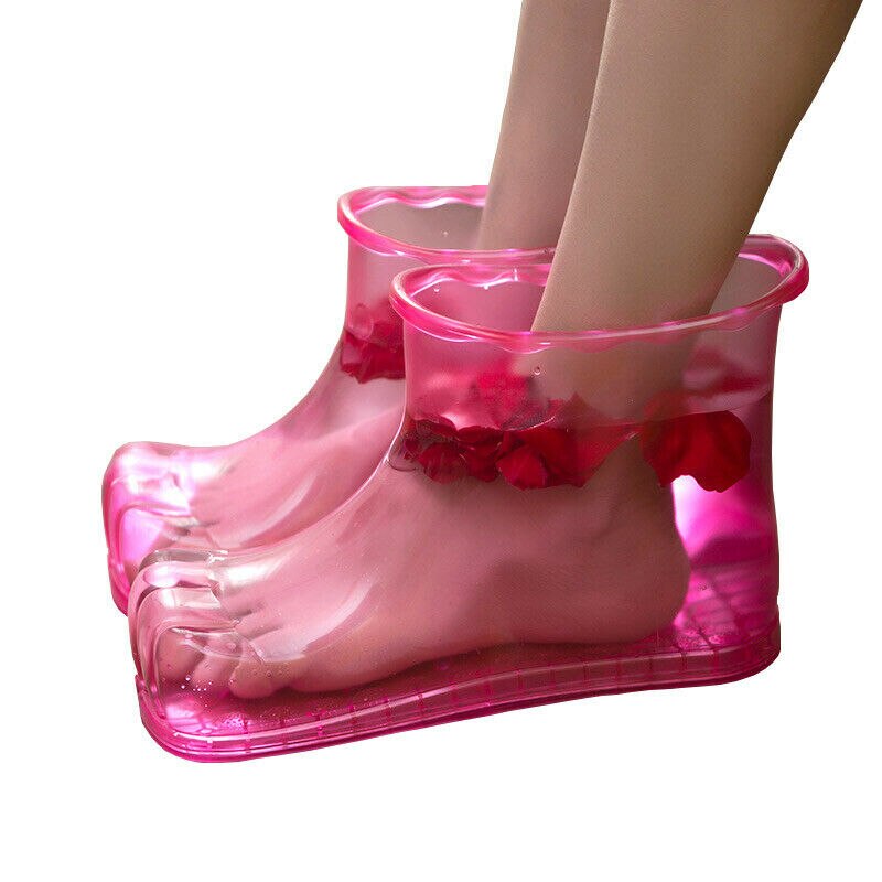Botas para masaje de pies, zapatos para el baño cubo masajeador, cuidado de los pies, suministros de baño, 1 par