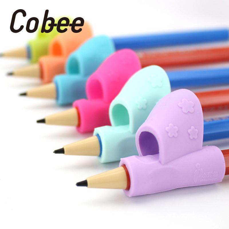 3PCS/Lot Cute Child Silicone Correction Hold Pen Fingerstall Writing Posture Correction Device Student School Stationery