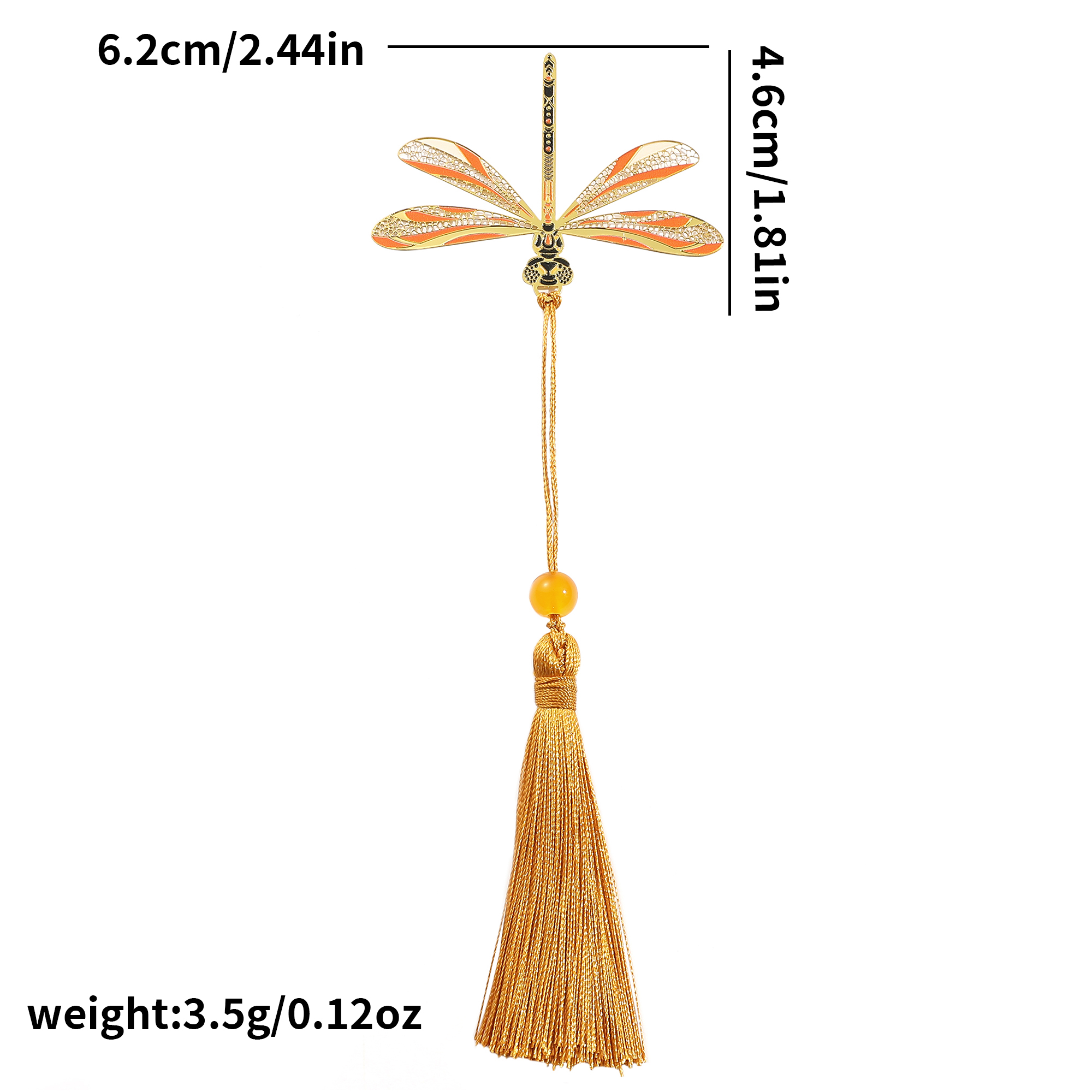 Eenvoudige holle messing boekenlegger, mooie boekenlegger met klavertje vier en libelle, boekenlegger, boekenvriend, leesbenodigdheden: Roze