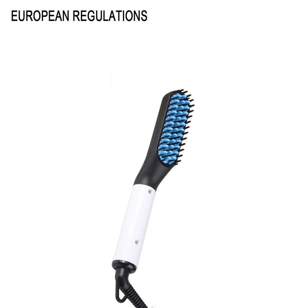Electric Beard&Hair Straightener For Men Curling Hair Styler Straightening Straightener Heat Brush With Side Hair: White / us