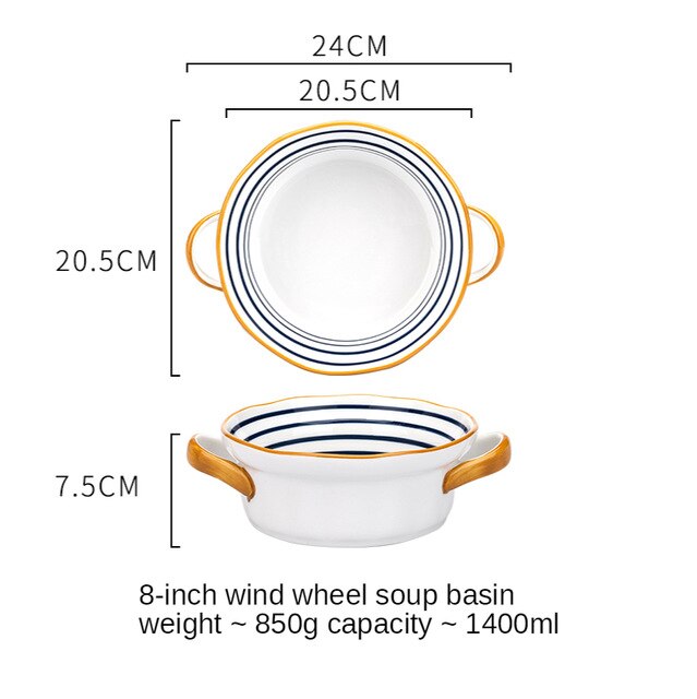 Suppe Schalen mit Griffe Keramik Portion einstellen für küche Weiß Französisch Zwiebel Suppe Töpfe Ofen Mikrowelle Spülmaschine Sicher: B24cm Nein Deckel