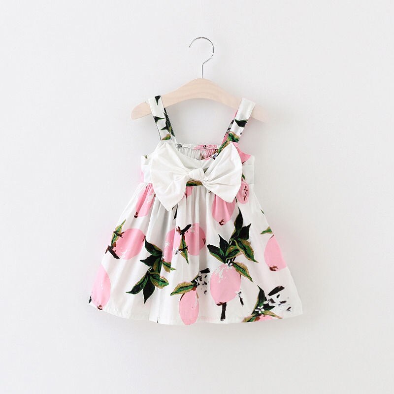 Citgeett-vestido Floral sin mangas para niñas pequeñas, ropa de verano con lazo de limón, dulce, de , 0-3 años
