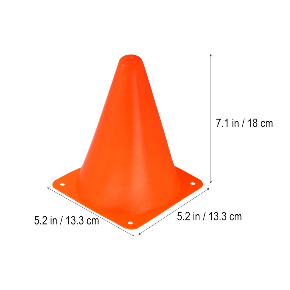 6 PCS 18cm Sport Football Soccer Rugby Training Cones Outdoor Sports Obstacles Barriers for Kids Outdoor Gaming and Activity (Or