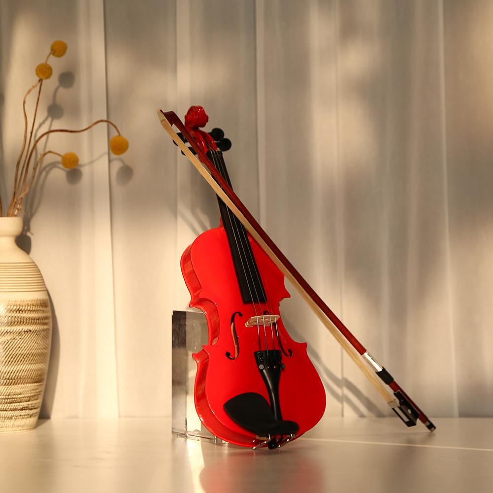 1/8 schiene Helle Akustische Violine Geige mit Kolophonium fallen Bogen Schalldämpfer Bausätze matt für freundlicher Studenten Anfänger fallen Stumm Bogen saiten