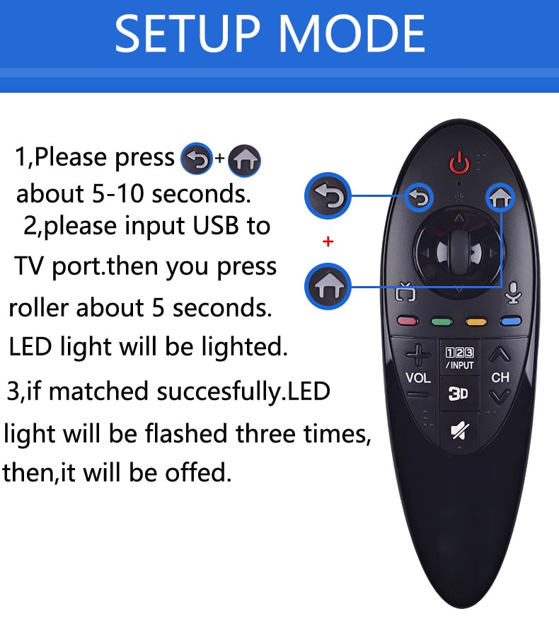 for LG LED smart magic mouse function remote control remoto for AN-MR500 MR500G with USB and mouse function without voice