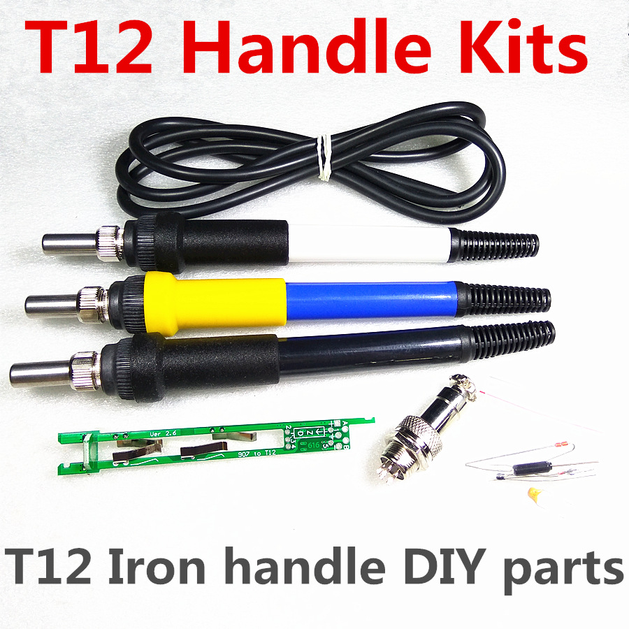 QUICKO T12 handle DIY kits STC-LED OLED T12 Soldering Iron handle spare parts 907 modified to T12 welding tool Accessories