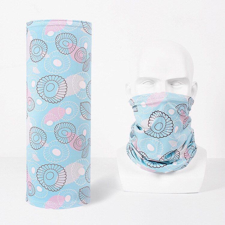 Hommes femmes foulards glace soie multifonctionnel bandana bandeau anneau cou écharpe dessins animés sans couture tubulaire magique visage: 15