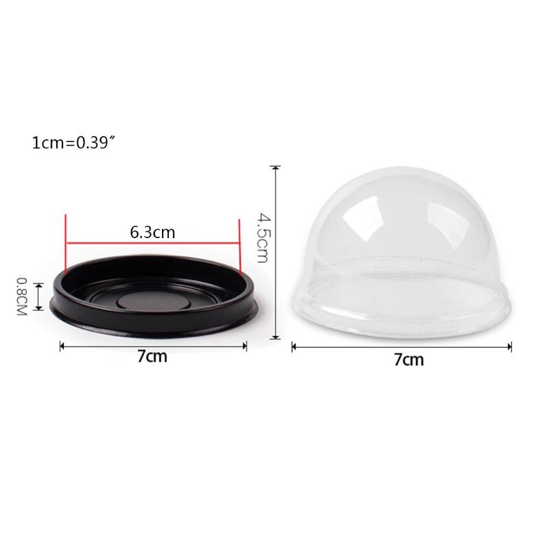 50 Sets Ronde Maan Cake Trays Mooncake Yolk Scherpe Pakket Box Container Houder
