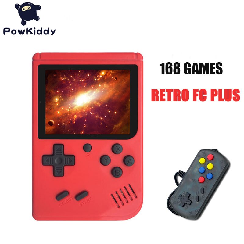 Powkiddy Q3A Video Spiel Retro Konsole 8 Bit Retro Mini Tasche Handheld-Spiel-Player Gebaut-in 168 Klassische Spiele kinder