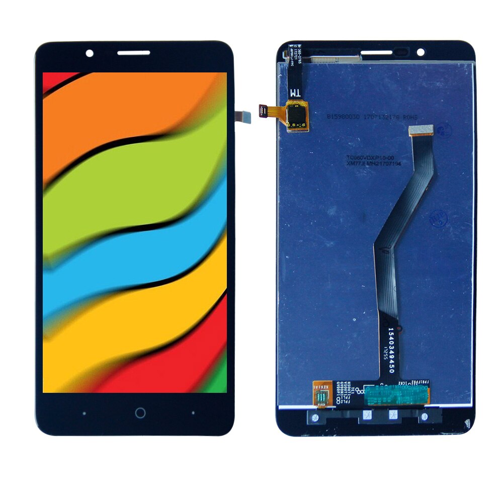 Para zte lâmina z max z982 display lcd tela de toque assembléia substituição com quadro