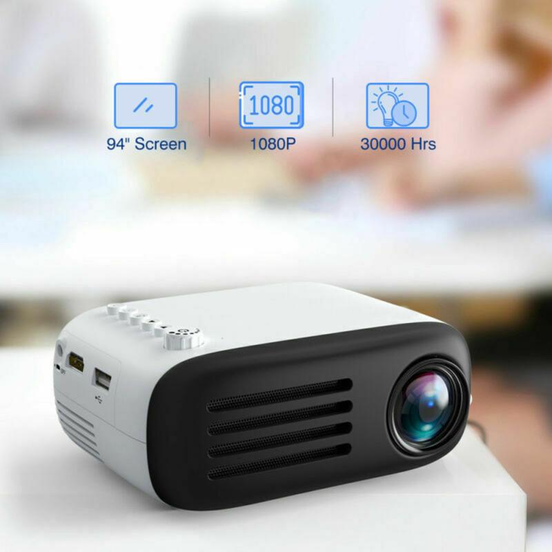 YG200 – Mini projecteur portable LED, 1080P, lentille de mise au point, écran visuel 3D, pour Home cinéma, Intelligent, double projecteur
