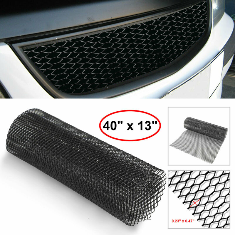 Parts Car Accessories Grille 40 "X 13" Aluminum Bumper Fender Fender Hood Vent: Black