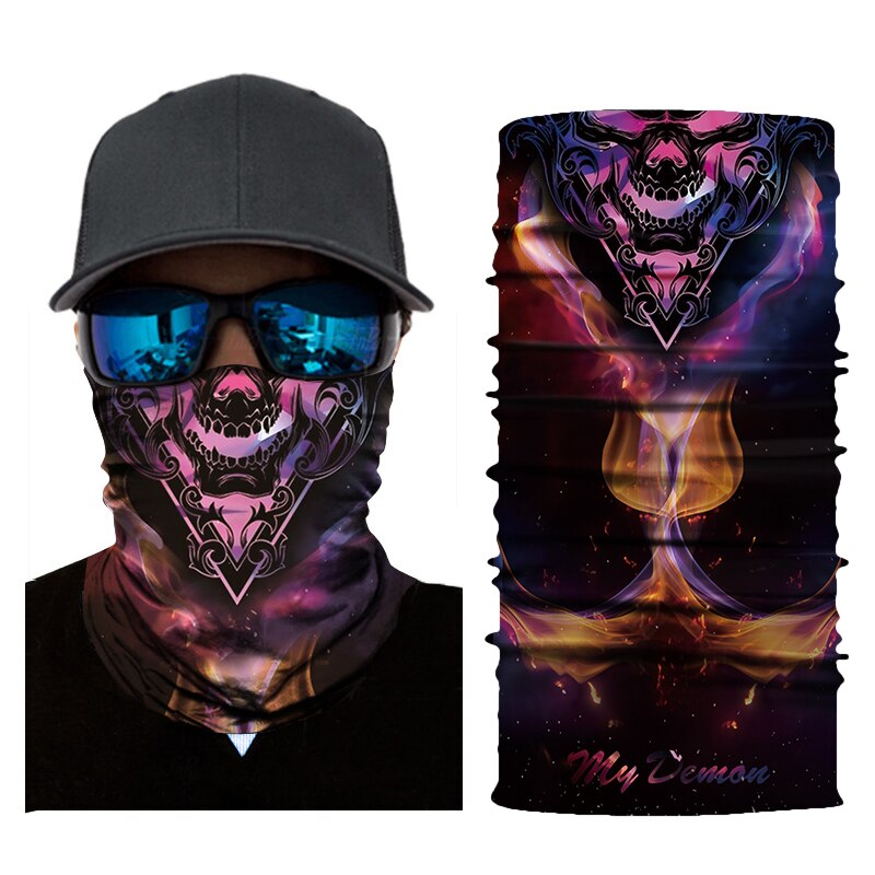 Motorfiets Bivakmuts Magic Hals Gezichtsmasker Nationale Vlag Ghost Skull Motor Motorbike Skiën Sjaal Bandana Head Shield Helm Heren: AC067