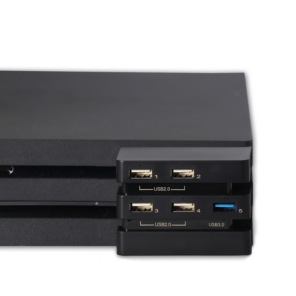 Concentrador de puertos USB 2,0 con indicador LED, 5 puertos, 4 puertos, 1 Adaptador USB 3,0, práctico para PS4 Pro