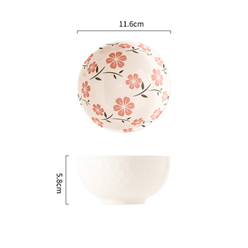 FANCITY Ceramic bowls, rice bowls, simple breakfast bowls, home combined meals: 10