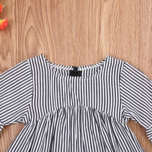 Striped Top Baby Kids Girl Infant T-shirt Tops Jumpsuit Cotton Clothes Outfits 0-18M