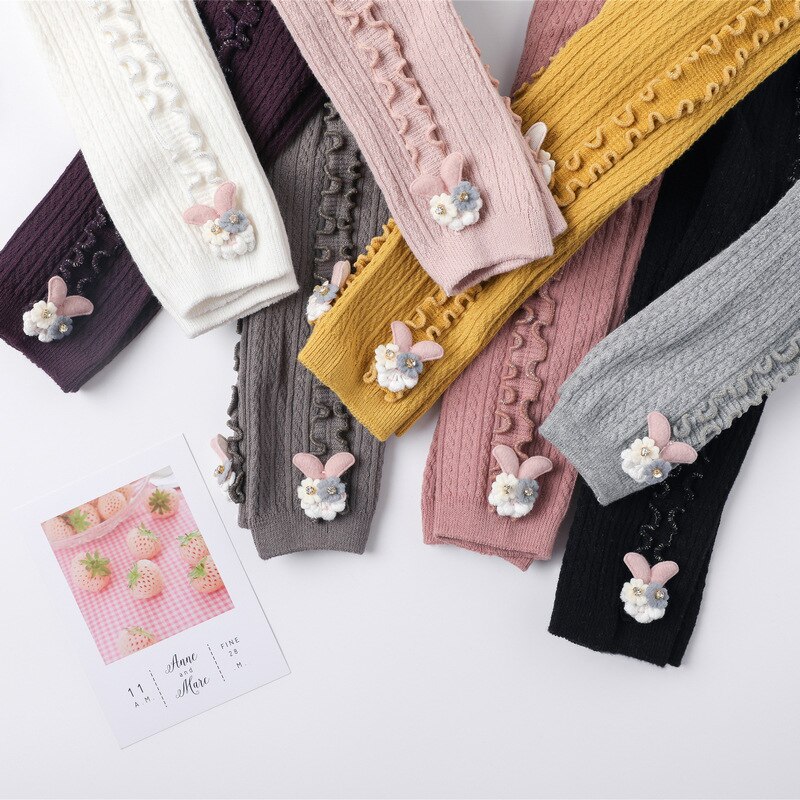 Leggings Herbst Winter Baby Strumpfhosen Heißer Baby Kleinkind Kind Mädchen Rippen Strümpfe Baumwolle Warme Strumpfhosen Solide Candy Farbe Engen 0-5Y