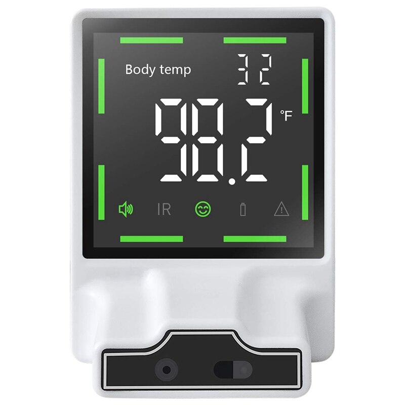 Infrared Body Temperature Thermometer Wall Mounted,Non-Contact Automatic Body Temperature Scanner Check with Fever Alarm