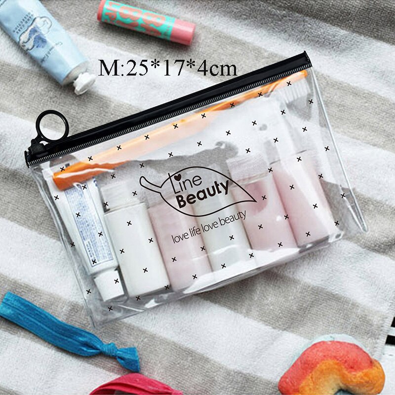 eTya Women Clear Cosmetic Bags PVC Transparent Toiletry Bags Travel Organizer Necessary Beauty Case Bath Wash Makeup Bag: 9