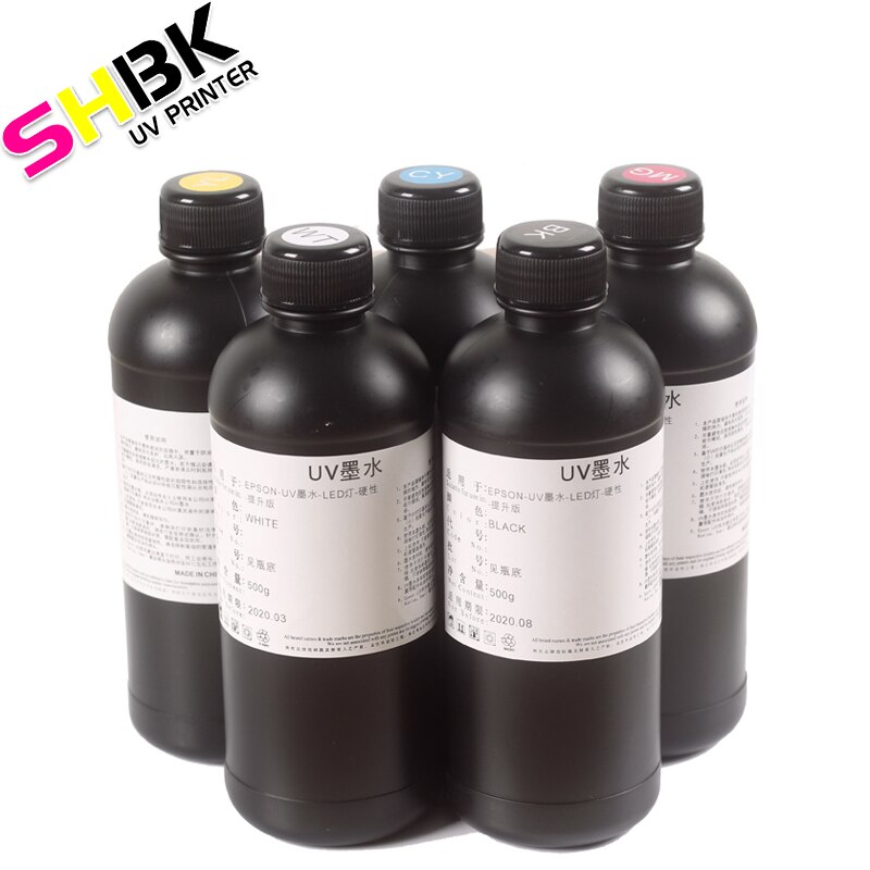 Shippping libero inchiostro UV a2 a3 a4 Cilindro uv stampante uv inchiostro stampante mandati e gonfiati uv duro inchiostro DX4 DX5 DX10 TX800 XP600 uv inchiostro 250ml 500ml