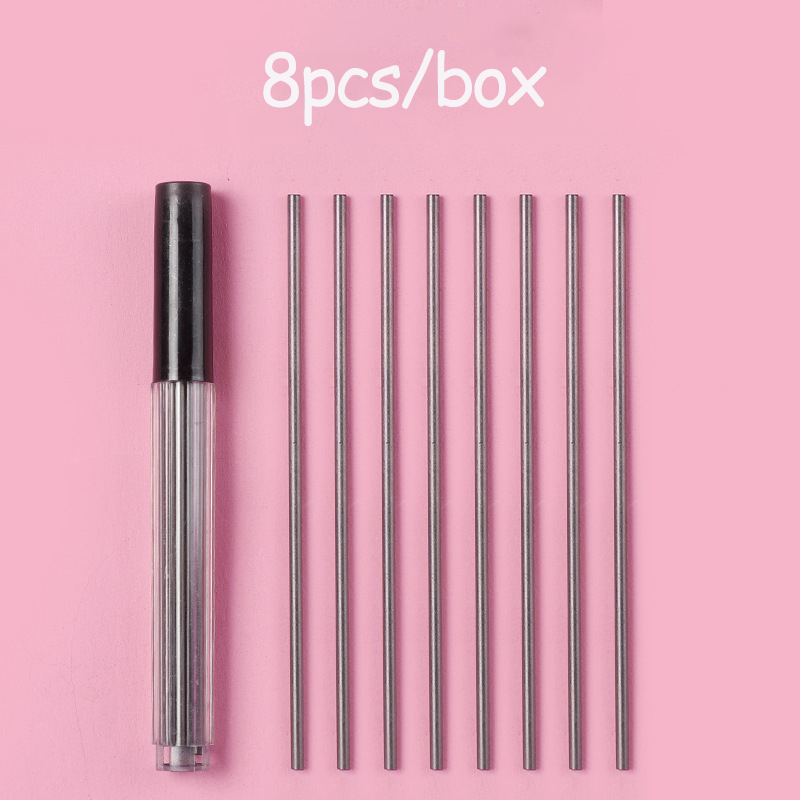 2/4pcs Mechanical Pencil 2.0mm Non Sharpening Pencils with Sharpener Kawaii Korean Stationery for School Office Supplies: Burgundy