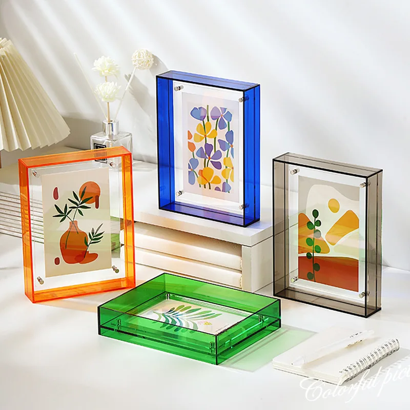 Ins Acryl Fotolijst Transparant Fotolijst voor Home Decor DIY Poster Schilderij Houder Familie Fotodisplay porta retrato