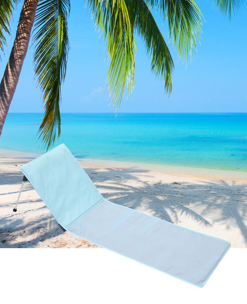 Hobbylane udendørs strand solstol ultralet aluminiumslegering enkeltstol med hynde til camping