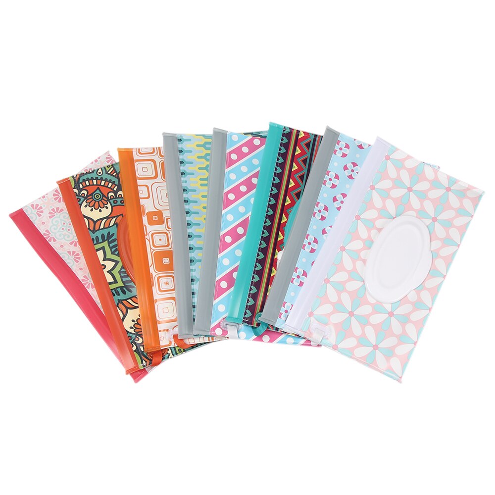 Nouvelles lingettes étui de transport embrayage propre lingettes humides sac cosmétique pochette facile à transporter Snap-Strap boîte à mouchoirs bébé poussette accessoires