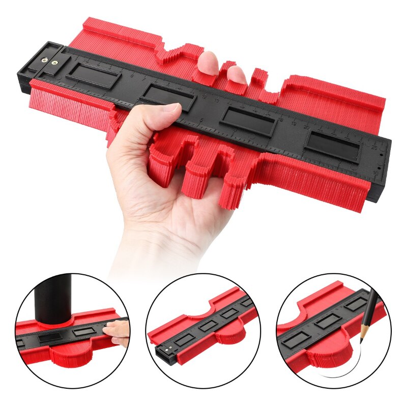 Huishoudelijke Multifunctionele Contour Gauge Copier 5/10 Inch Complexe Hoek Contour Copier Huishoudelijke Tool Profiel Afschrijven Tool