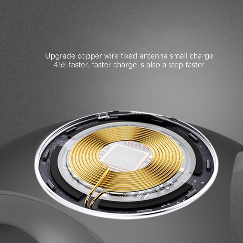 Kabelloses ladegerät mit 10w qi-schnellladestationen für büro und zuhause, kompatibel mit iphone und samsung