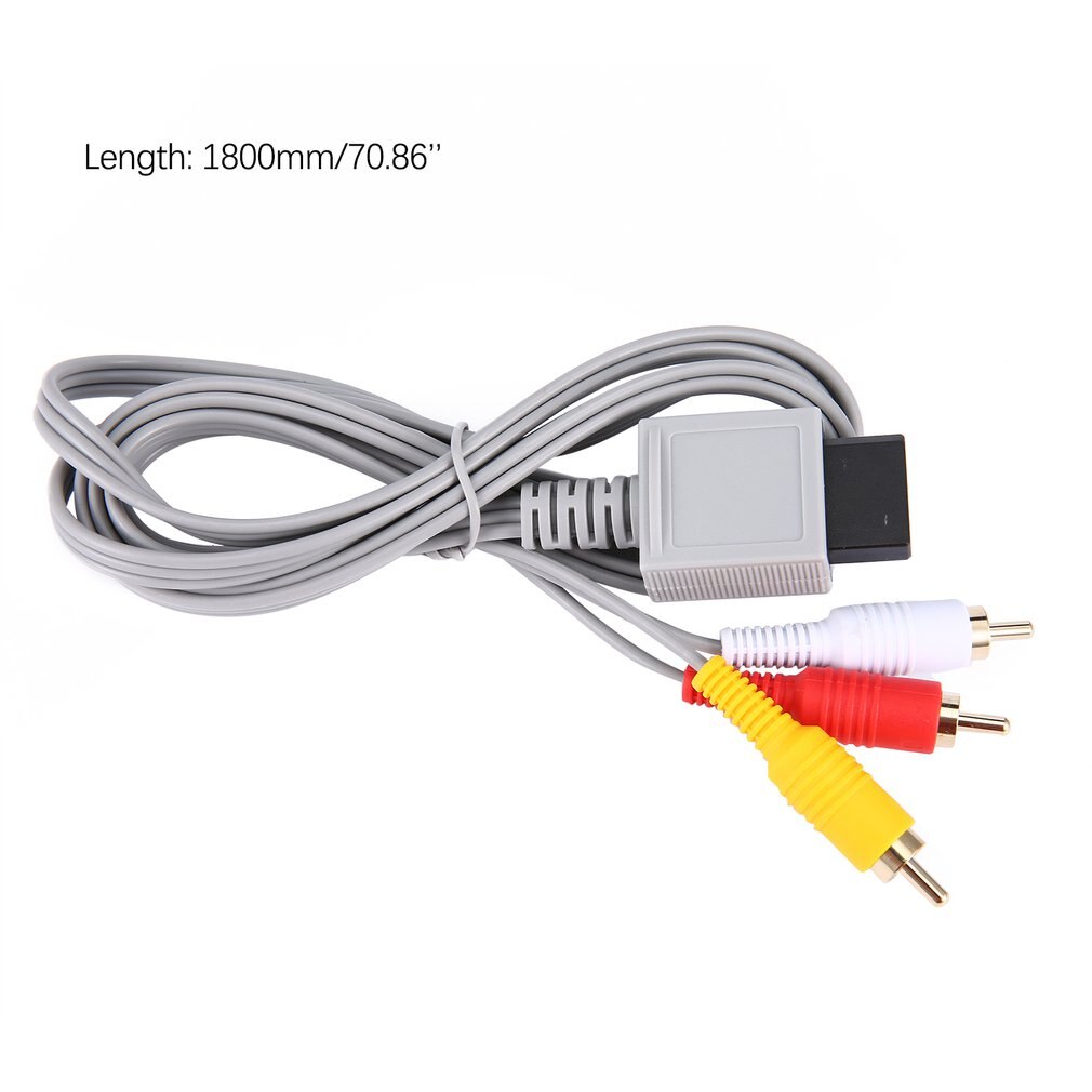 1.8 mètres plaqué or Audio vidéo AV Composite 3 câble RCA pour Nintend pour Wii