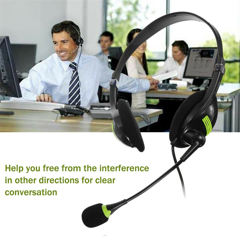 Usb Headset Met Microfoon Noise Cancelling Computer Pc Headset Lichtgewicht Wired Hoofdtelefoon Voor Pc/Laptop/Mac/ School/Kids