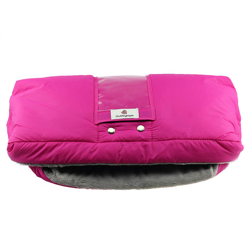 Winter Baby Stroller Gloves Clutch for Stroller Hand Muff Waterproof Hand Cover Pram Accessories Warm Mittens with Phone Pocket: pink