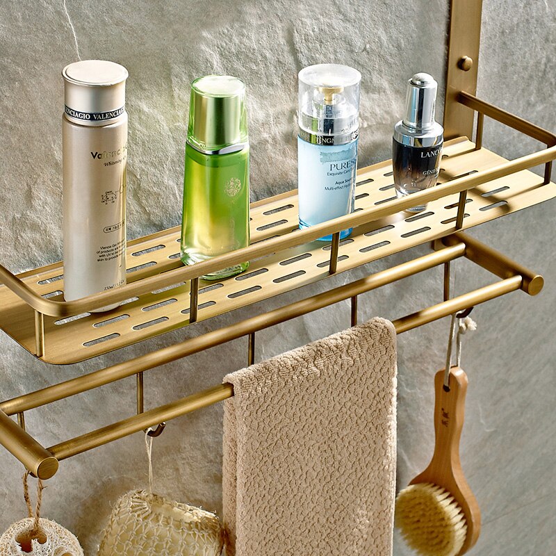 TT Antike soild messing carving bad zubehör bronze runde basis wand montieren bad hardware set wc pinsel halter