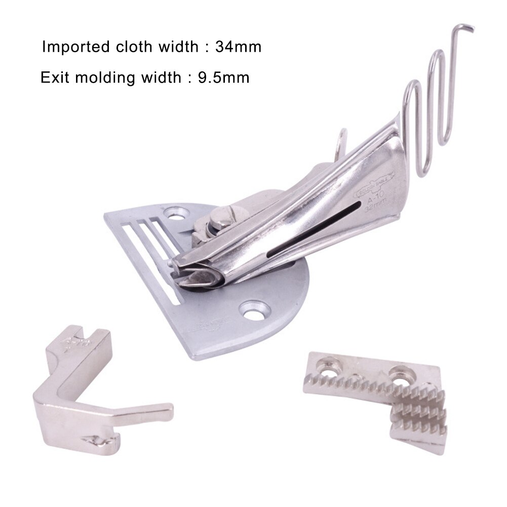 Right Angle Binder Foot Tools Metal Rustproof Sewing Accessories Four-Fold Universal Overlock Folder Binder Foot 1PC: Silver