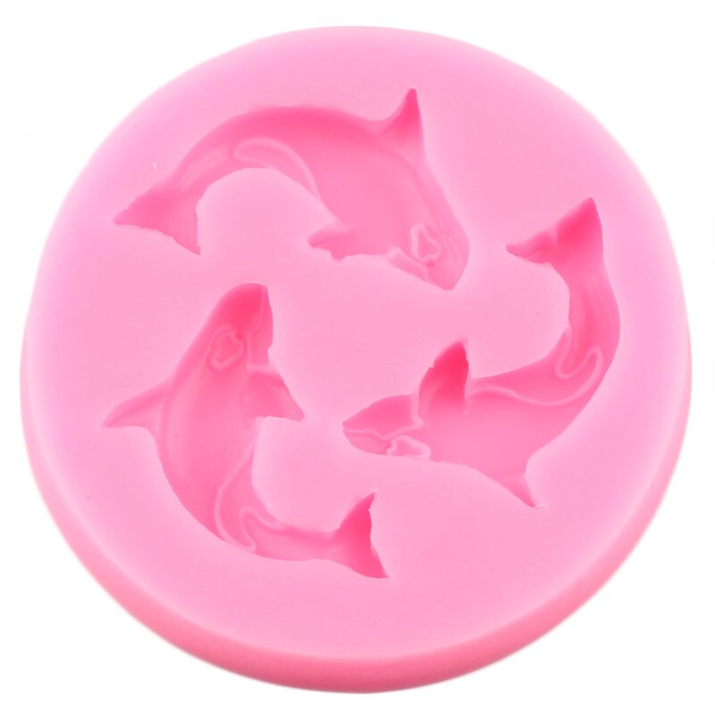 Killer Whale Silicone Mold Dolphin Cupcake Topper Fondant Cake Decorating Tools Jewelry Resin Clay Candy Chocolate Gumpaste Mold