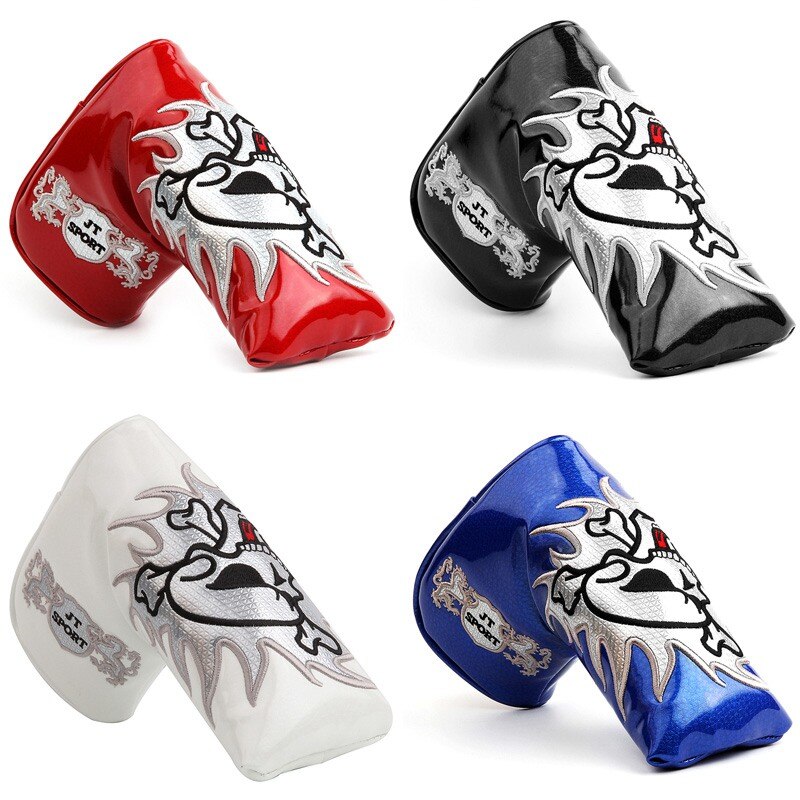 Spider with Silver Web Golf Putter Cover Headcover for Blade Golf Putter Red White Black Head Cover