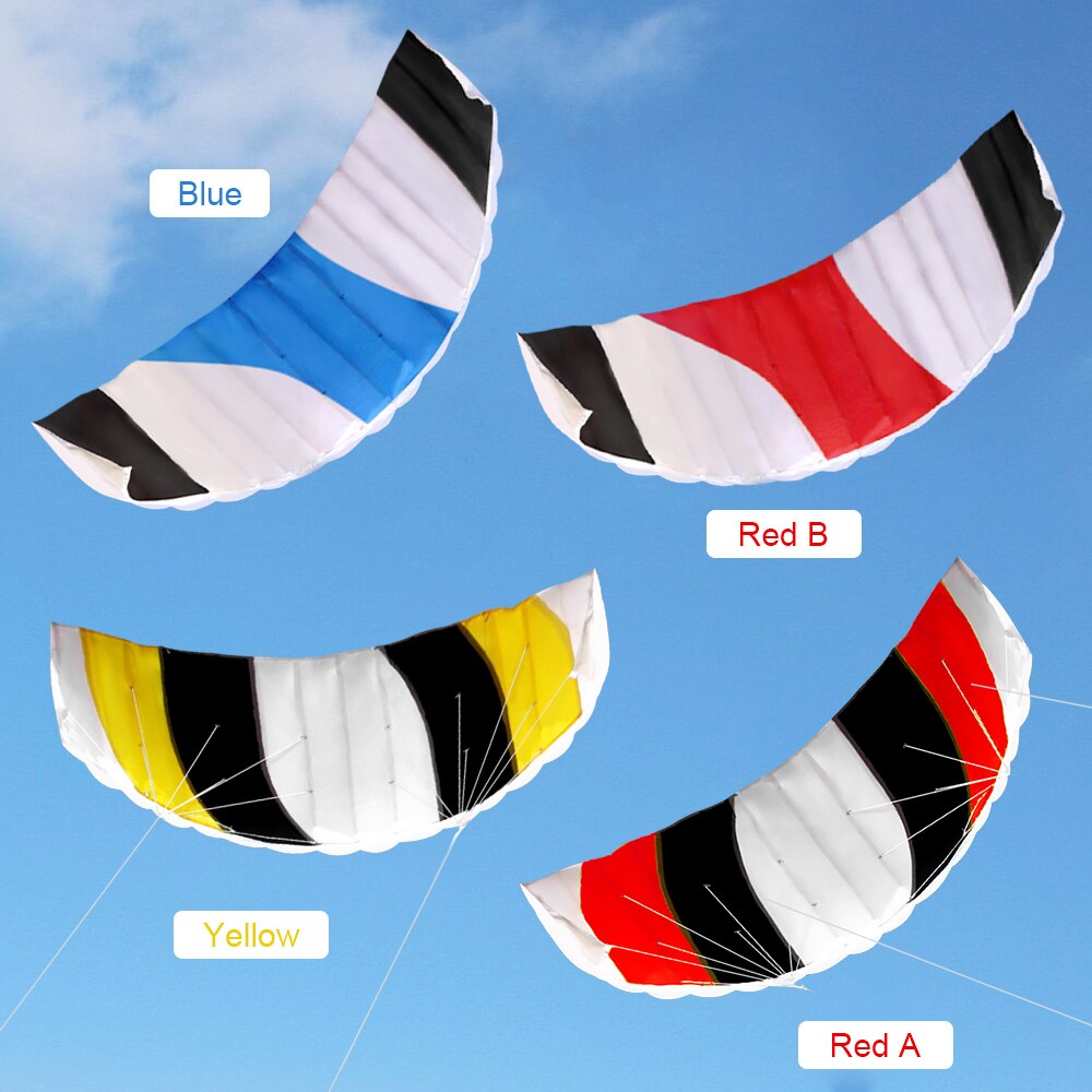 140x55cm Frameless Dual Line 4 Colors Parafoil Parachute Beach Kite Easy to Fly Stunt Parafoil Kite Huge Sports Flying Kite