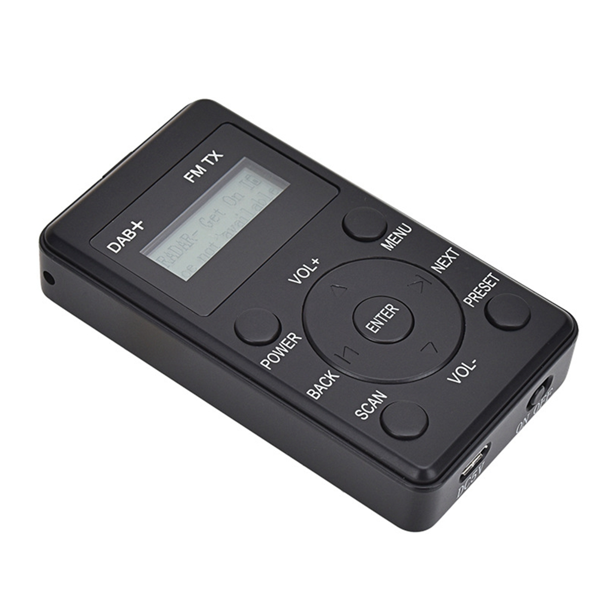 Radio przenośne Mini kieszeń FM DAB + cyfrowy wyświetlacz odbiornik Stereo LCD wbudowany akumulator słuchawki kalendarz