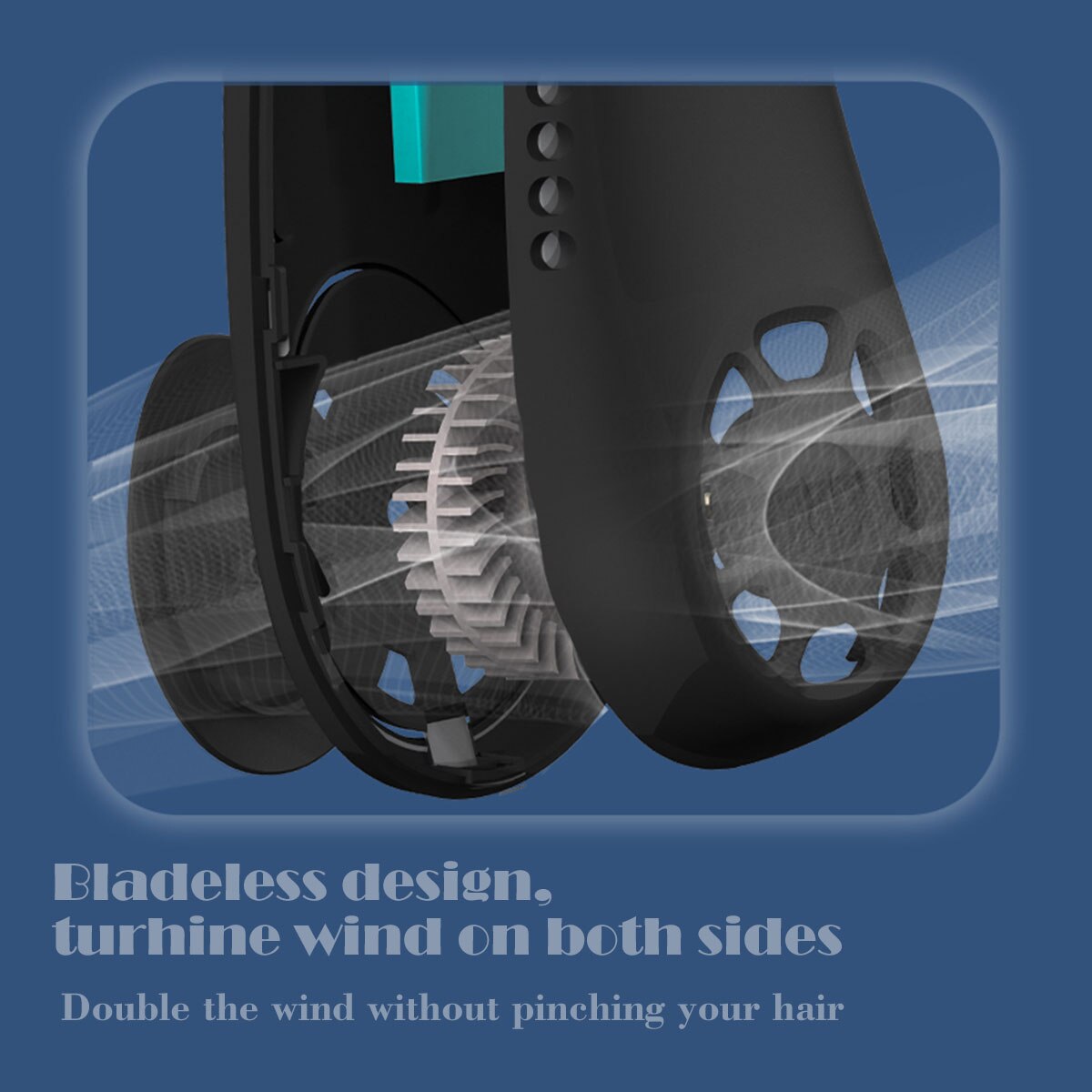 Portable Hanging Neck Fan with Bluetooth Speaker 3 Speeds USB Charging Neck Fan Wearable Music Sound Fan Super Quiet Working