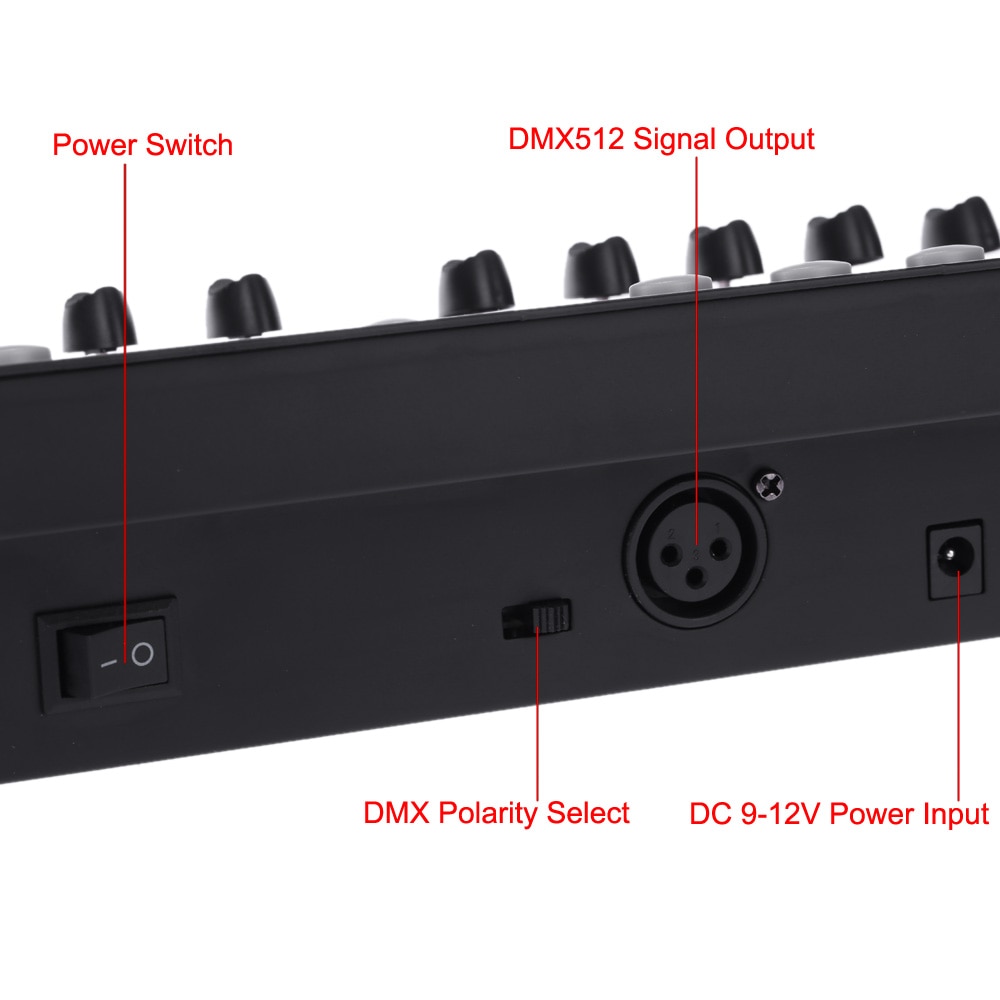 Lixada DMX512 contrôleur de lumière de scène 192 canaux contrôleur Console pour effet de lumière de scène partie DJ Disco opérateur équipement