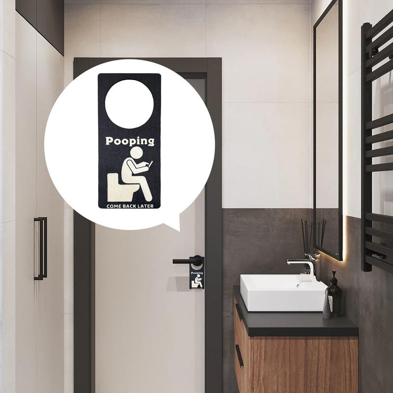 Letreros ocupados para puerta de baño, novedad, caca, vuelve después, letrero ocupado, letrero ocupado divertido en la puerta del baño, puerta de madera