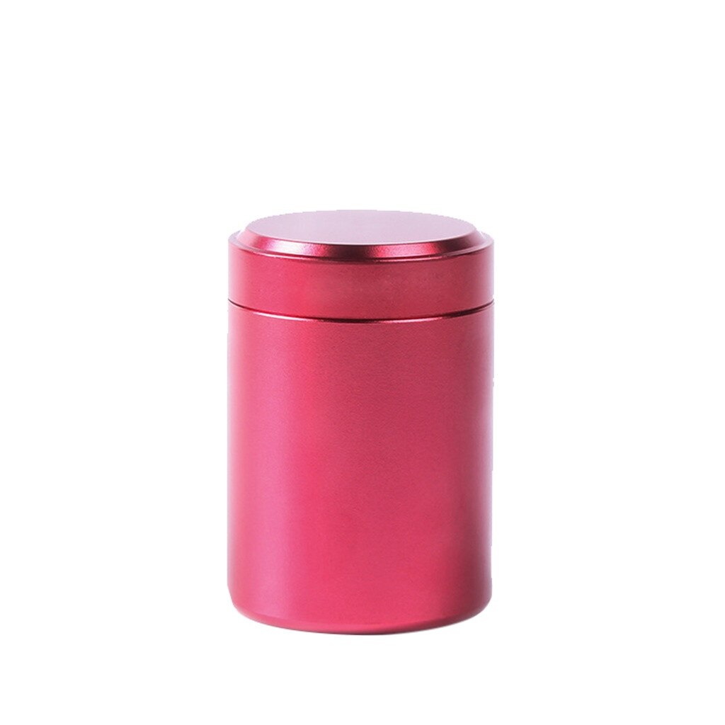 80ml Solid Color Airtight Smell Proof Container Herb Stash Metal Sealed Can Tea Jar Storage Kitchen Storage Containers Tins: red