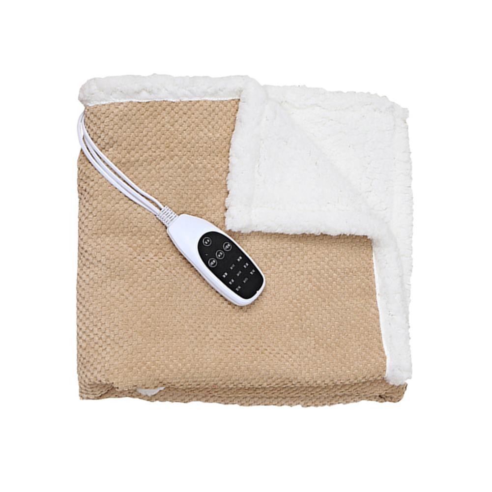 Physiotherapy Electric Heating Pad For Cramps Back Pain Double-sided Heating Blanket Washable Soft Warmth Heat Pad: brown S