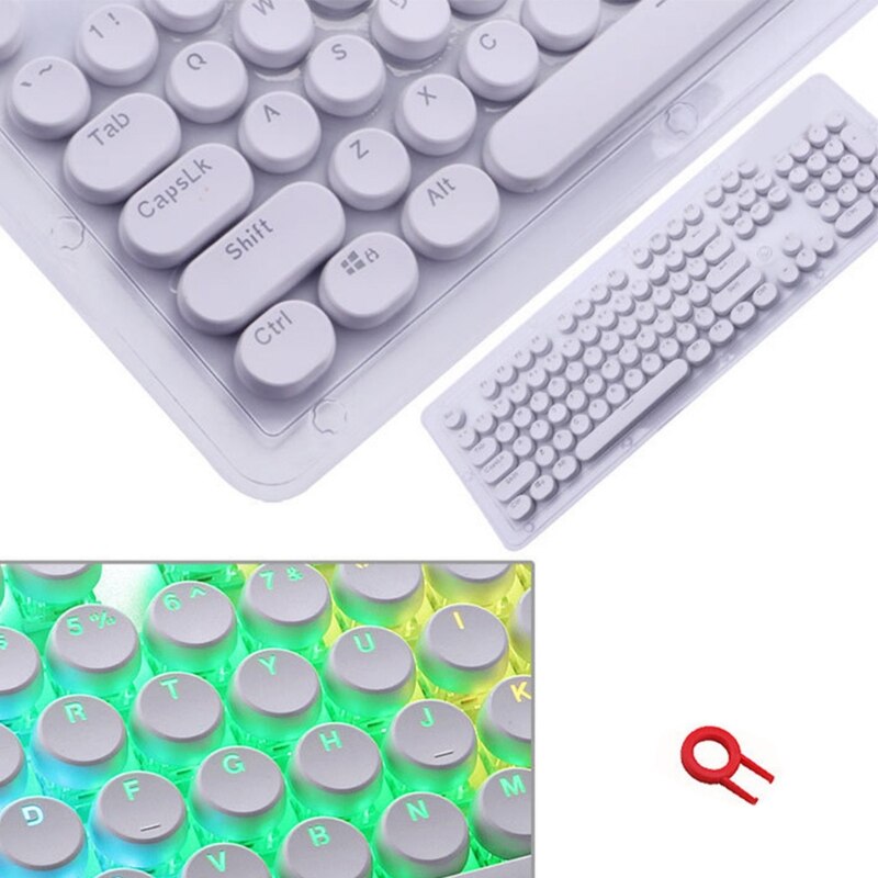 Low Profile Keycap Set for cherry MX Backlit Mechanical Keyboard Crystal Edge: REW