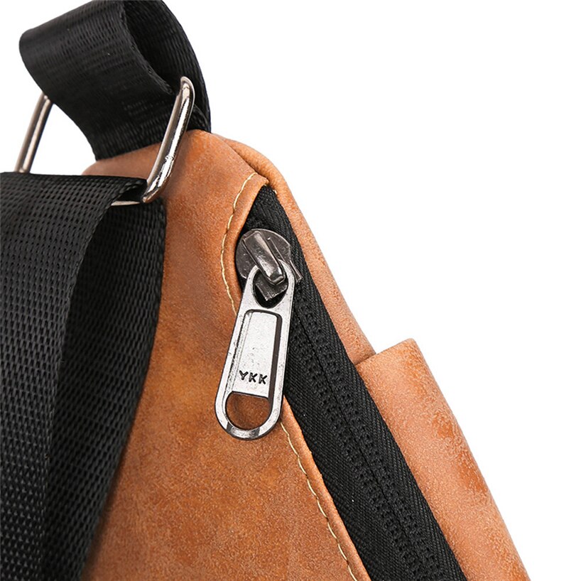 Aelicy Brand Male Messenger Bag Shoulder Bags Men Hidden Chest Pack Mens Retro Crossbody Bag Cool Motorcycle Sling Bag