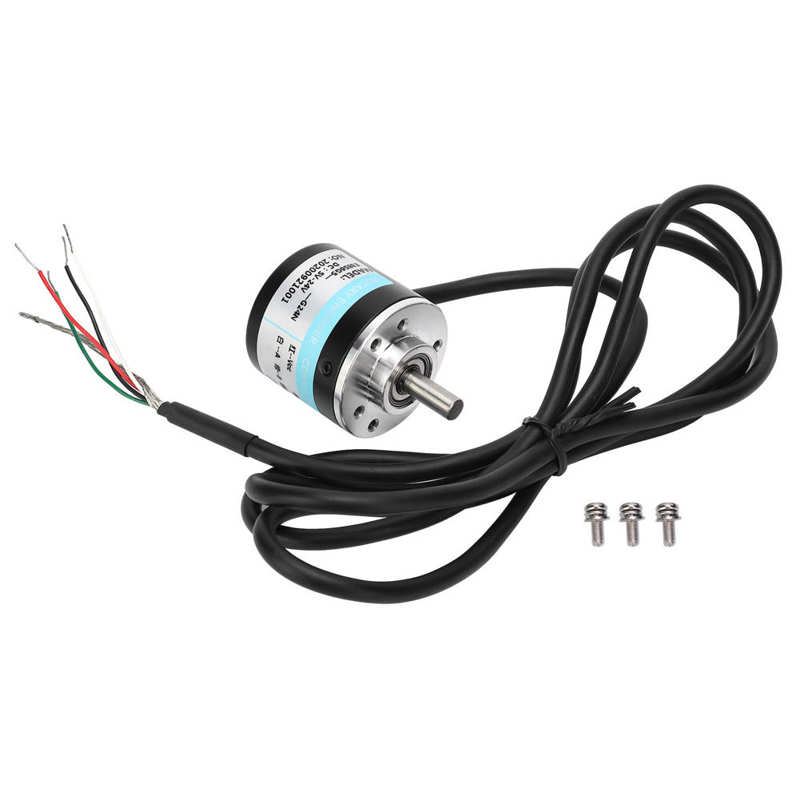 Photoelectric Encoder DC5‑24V Shaft Encoder ABZ 3‑Phase Encoder DC Incremental Encoder for Diverse Working Environment