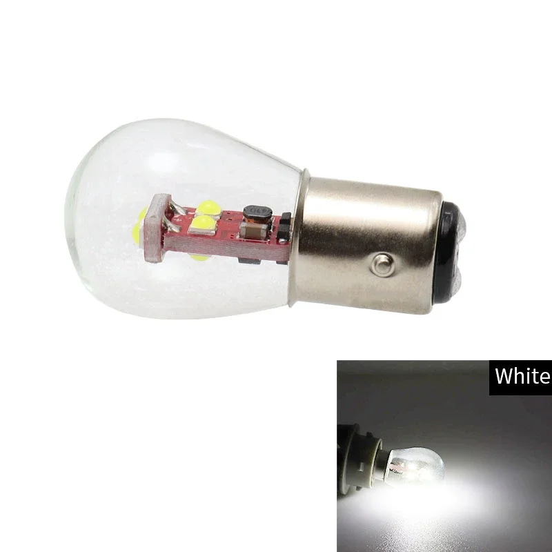 Bil led bau 15s py21w ba15d 1157 fack 15d p21/5w led  p21w ba15s 1156 r5w r10w blinkers bromsljus glödlampor auto lampa 12v: Vit / 1157 fack 15d p21/5w
