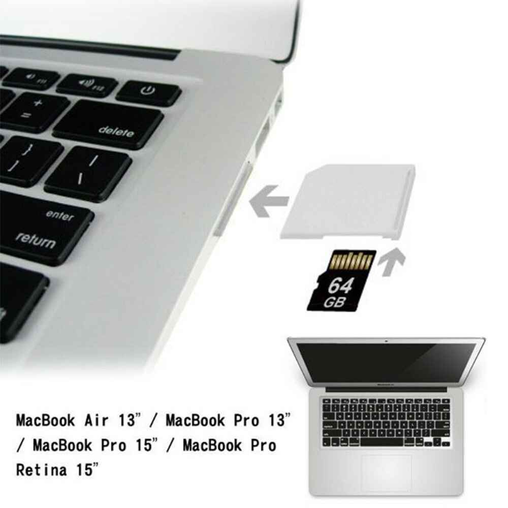 Adaptador Micro /TF a Mini Drive, lector de tarjetas, adaptador para grabador para MACBook Air para MAC Pro, 1 unidad