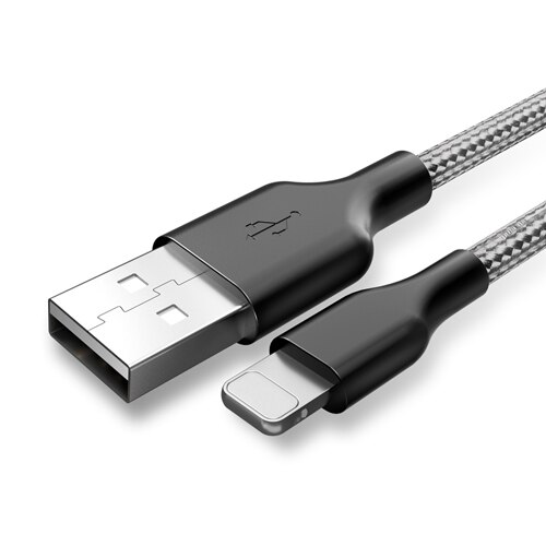 Hurtig opladningskabel til apple iphone xr xs max x telefonkabel til iphone 8 7 6s 5s 5 6 plus ipad mini telefon opladningsdatakabler: Til iphone sølv / 1m